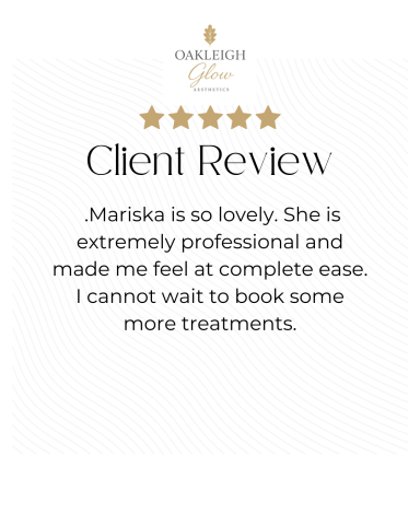Google review from a client of Oakleigh Glow Aesthetics in Rochester.