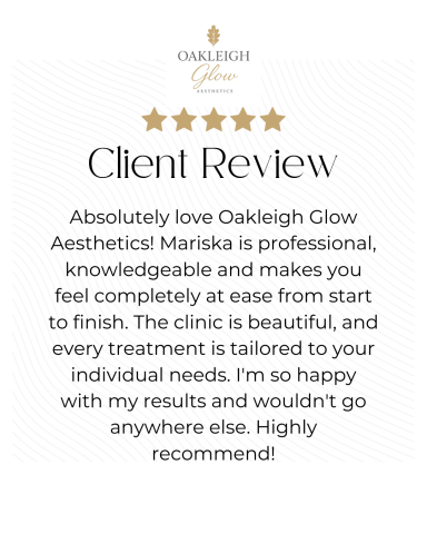 Genuine client review of Oakleigh Glow Aesthetics in Cliffe Woods, Rochester.