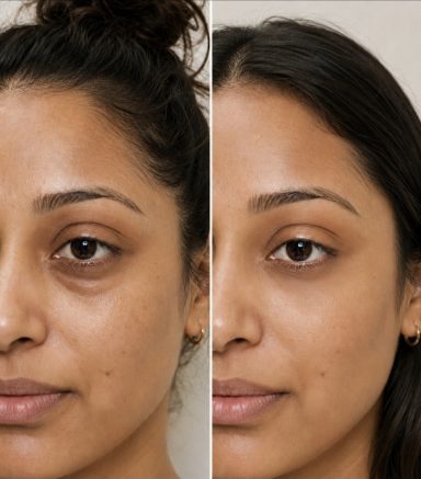 Client receiving a skin rejuvenation treatment at Oakleigh Glow Aesthetics in Cliffe Woods, Rochester.